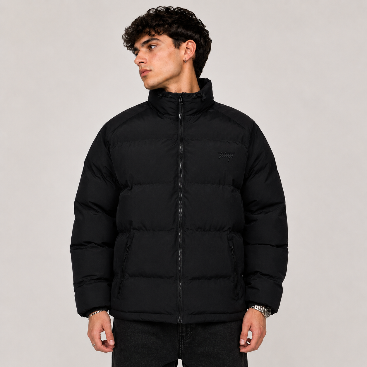 Parka Whatup Men Full Zipper All Black