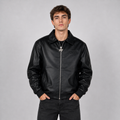 Chaqueta Whatup Hombre Eco Cuero Full Black