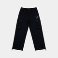 Pantalón Cargo Regular Negro Logo Blanco
