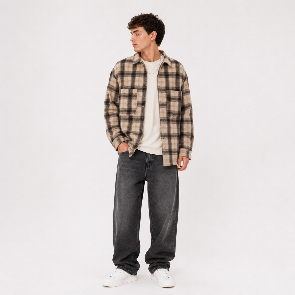 Camisa WHATUP Hombre I2360 Café
