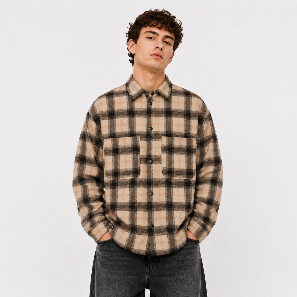 Camisa WHATUP Hombre I2360 Café