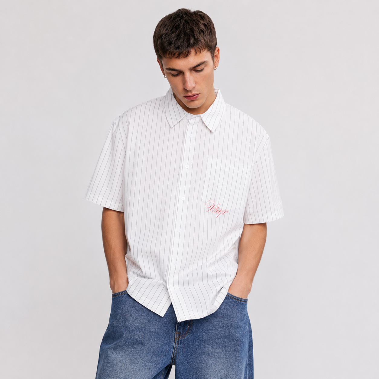 Camisa WhatUp Men White Red