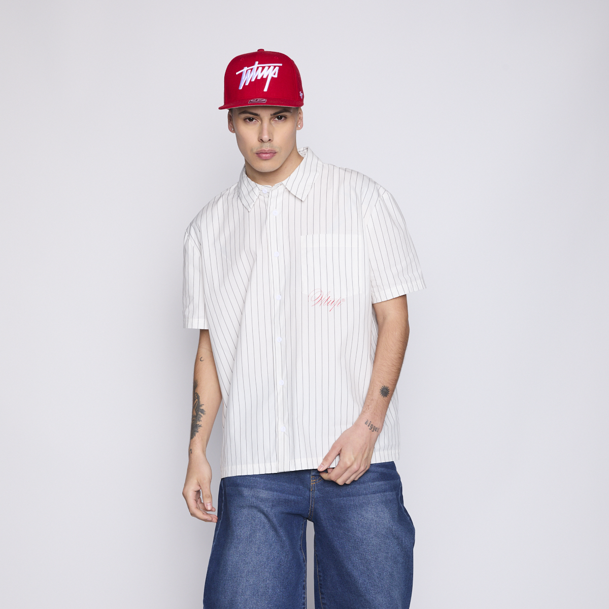 Camisa WhatUp Men White Red