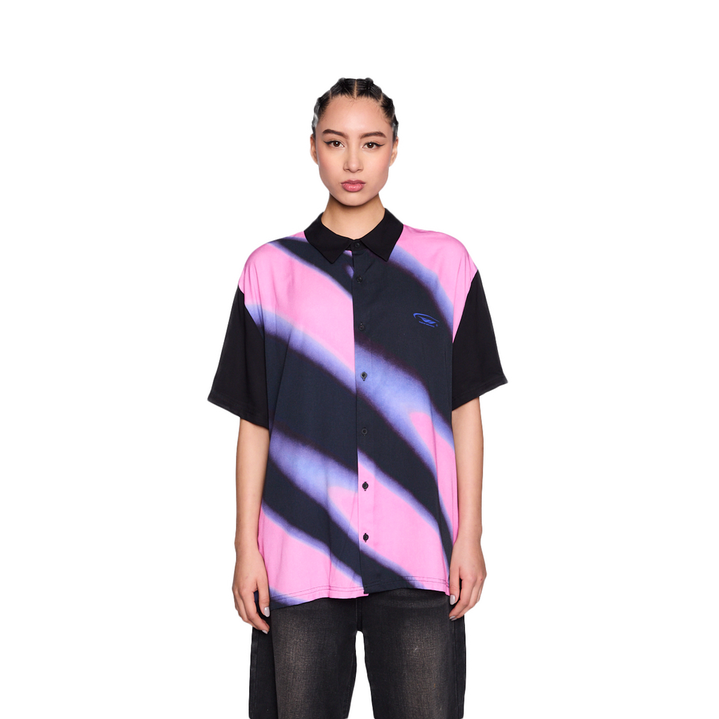 Camisa WhatUp Men Liquid Black Pink