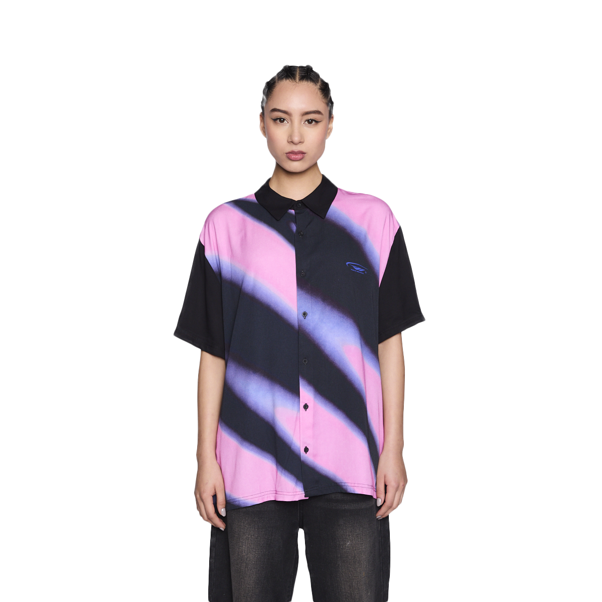 Camisa WhatUp Men Liquid Black Pink