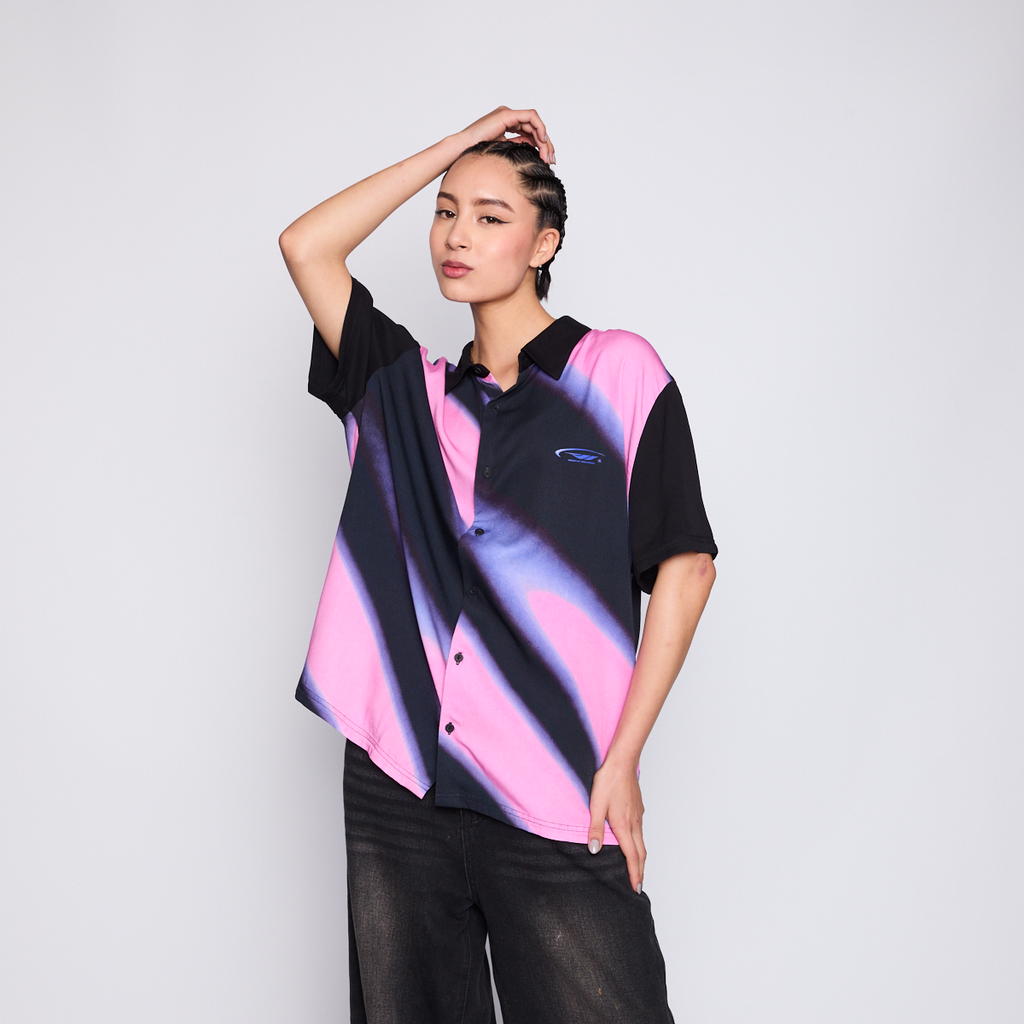 Camisa WhatUp Men Liquid Black Pink