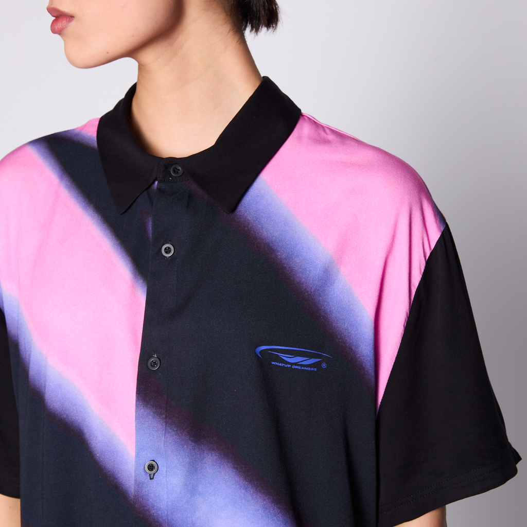 Camisa WhatUp Men Liquid Black Pink