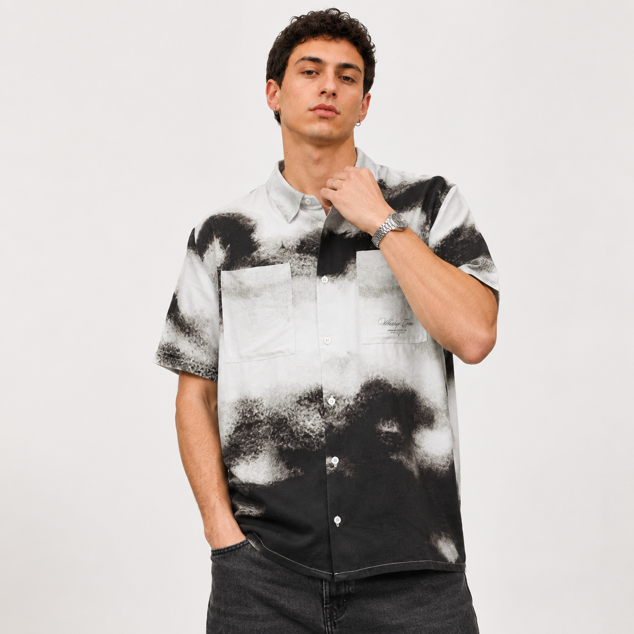 Camisa WhatUp Men Cloudy Angel Black