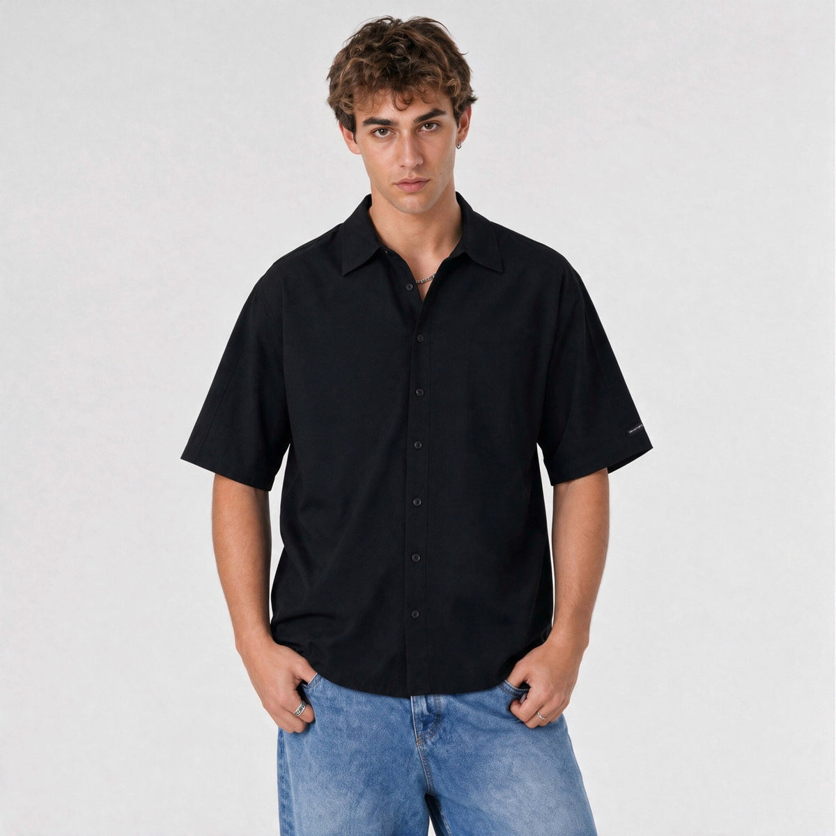 Camisa Essential Regular Negro