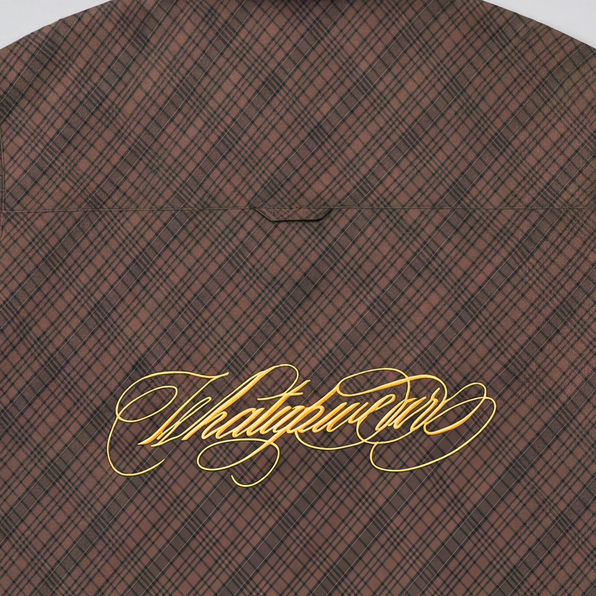 Camisa WhatUp Men Cuadros Boxy Brown