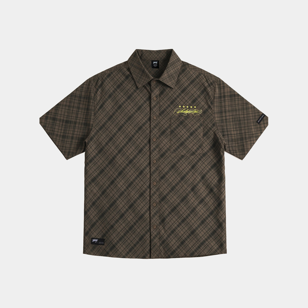 Camisa Cuadros Oversize Box Café