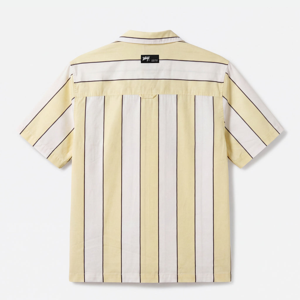 Camisa WhatUp Men Stripes Boxy Beige White