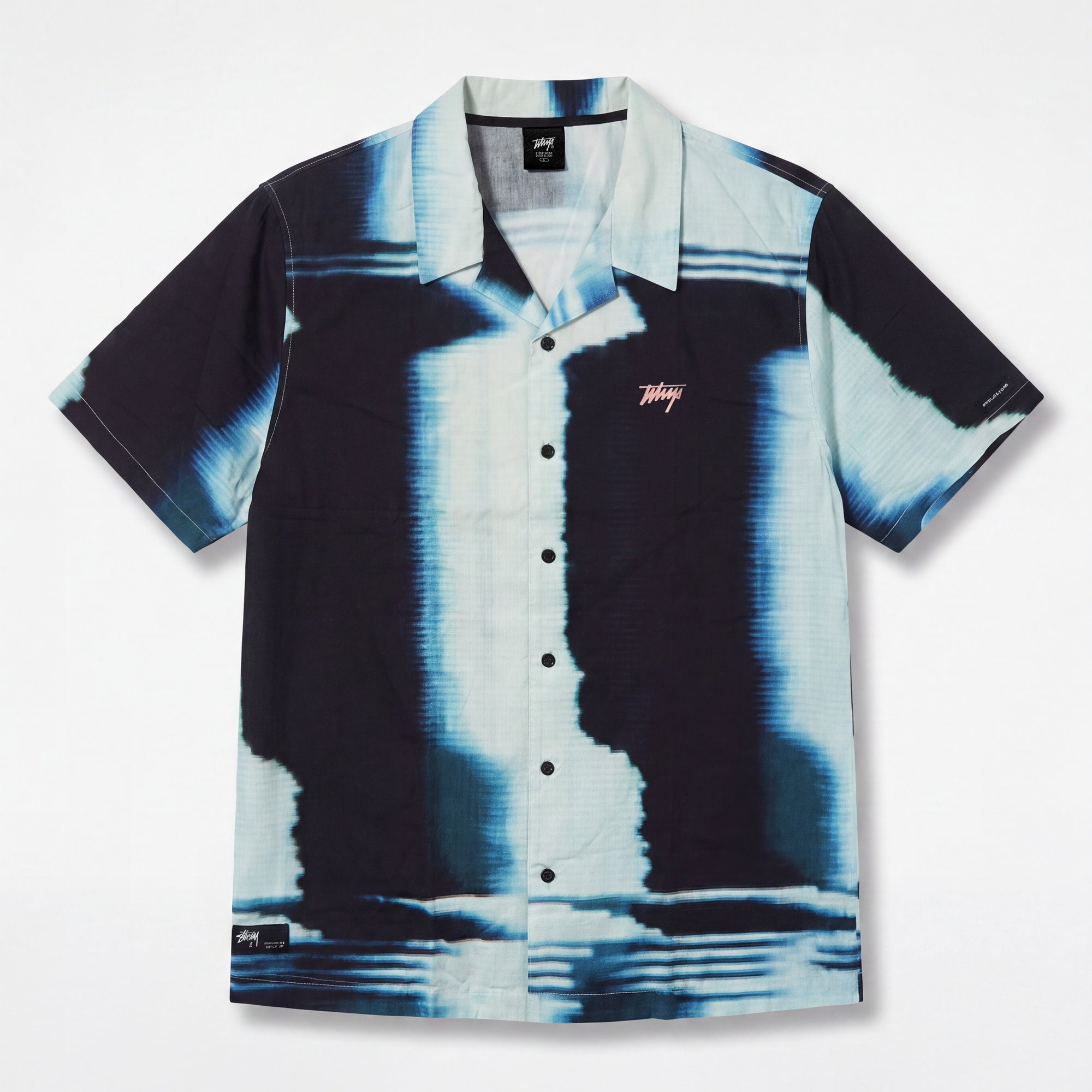Camisa WhatUp Men Glitch Black Blue