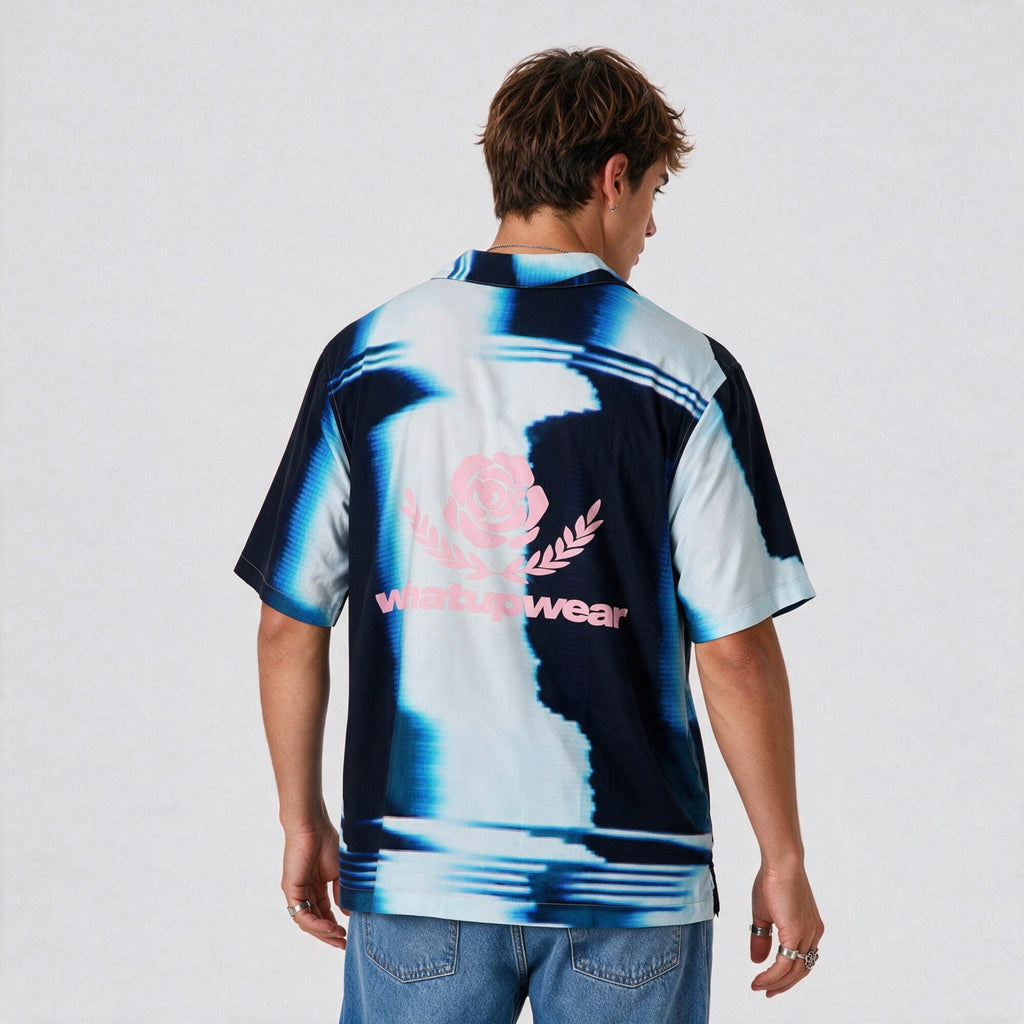 Camisa Oversize Box Glitch Negro