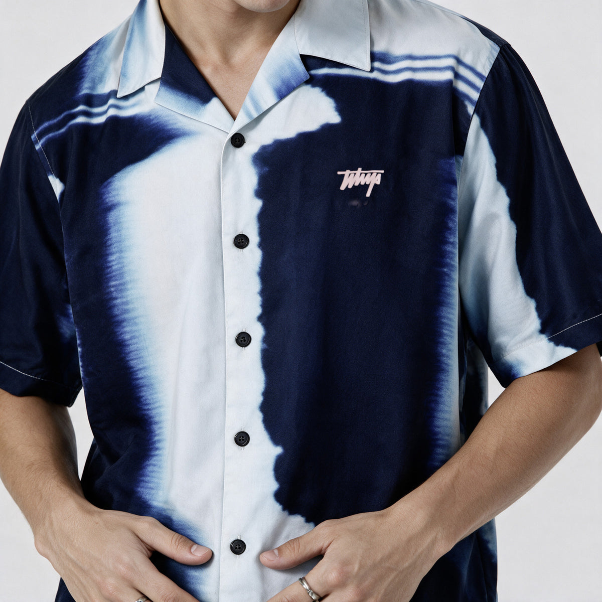 Camisa Oversize Box Glitch Negro