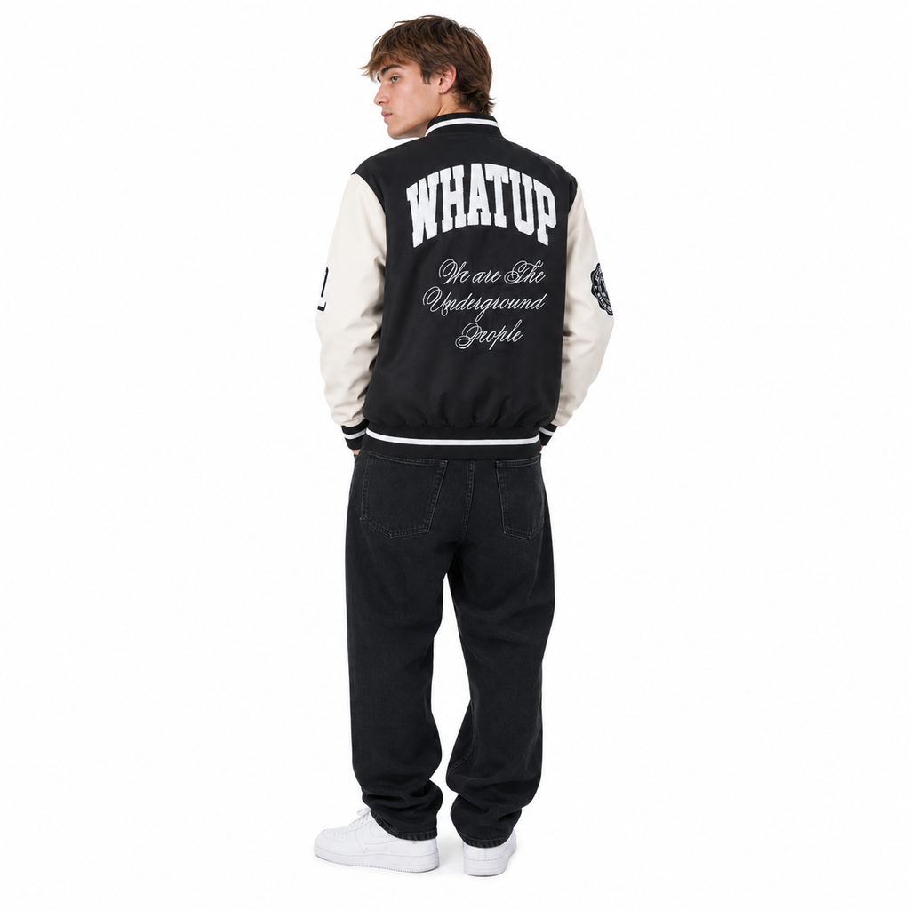 Chaqueta WHATUP Varsity Hombre I2360 Negro
