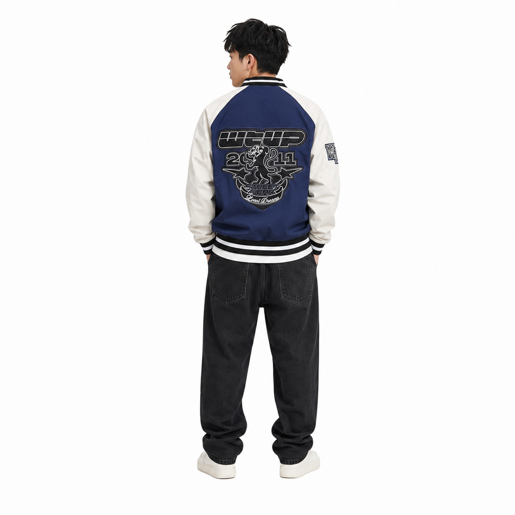 Chaqueta Whatup Hombre Varsity Buttons Blue