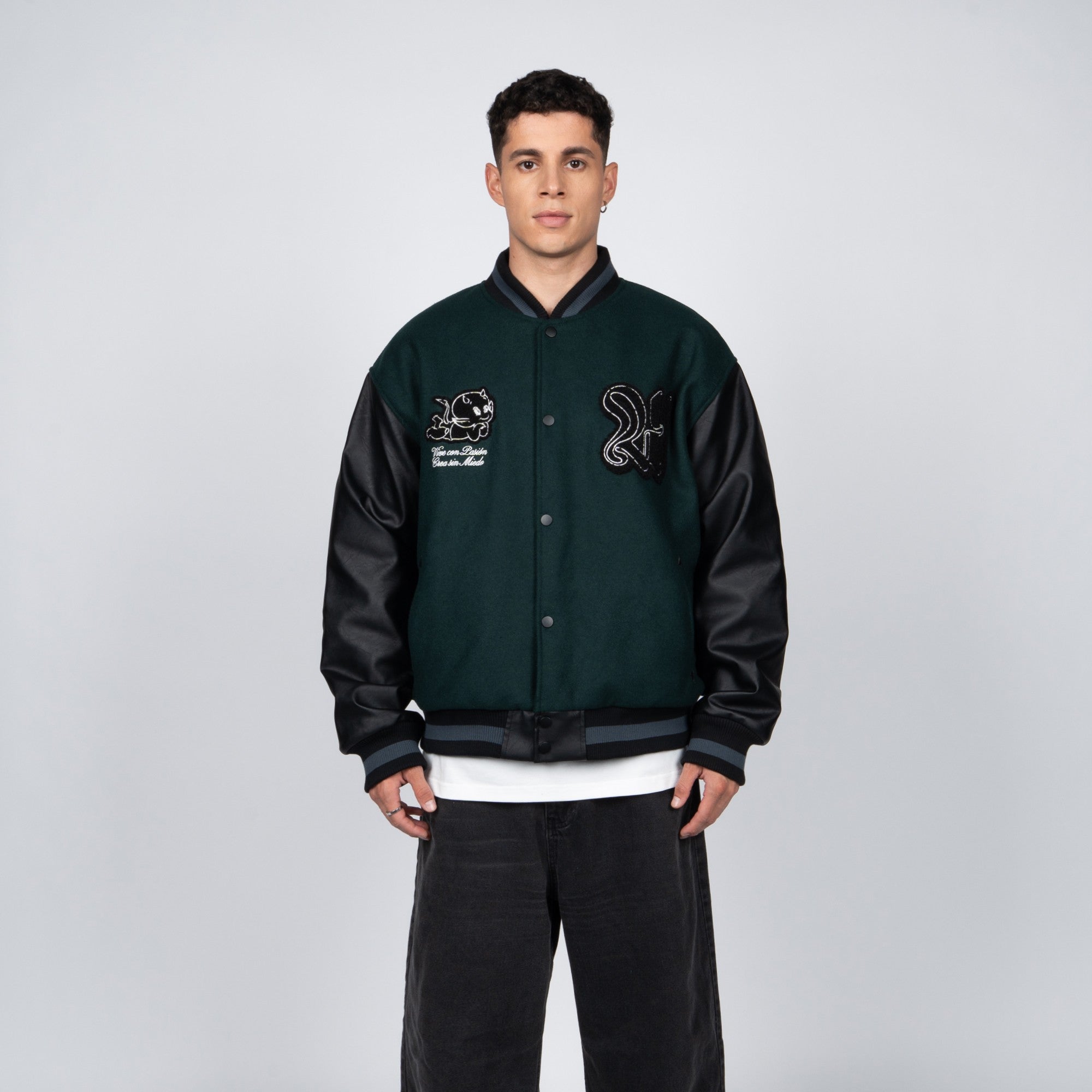 Chaqueta WhatUp Varsity Green Black
