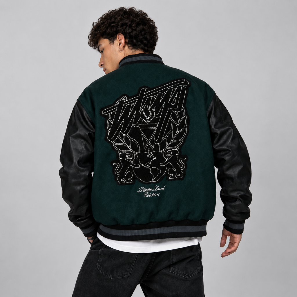 Chaqueta WhatUp Varsity Green Black