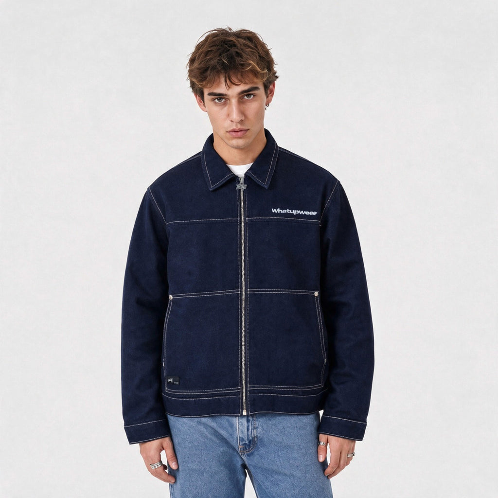 Chaqueta Demin Box Full Zipper Azul Marino