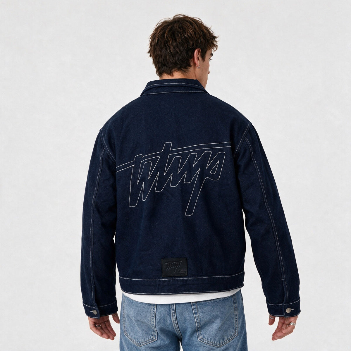 Chaqueta Demin Box Full Zipper Azul Marino