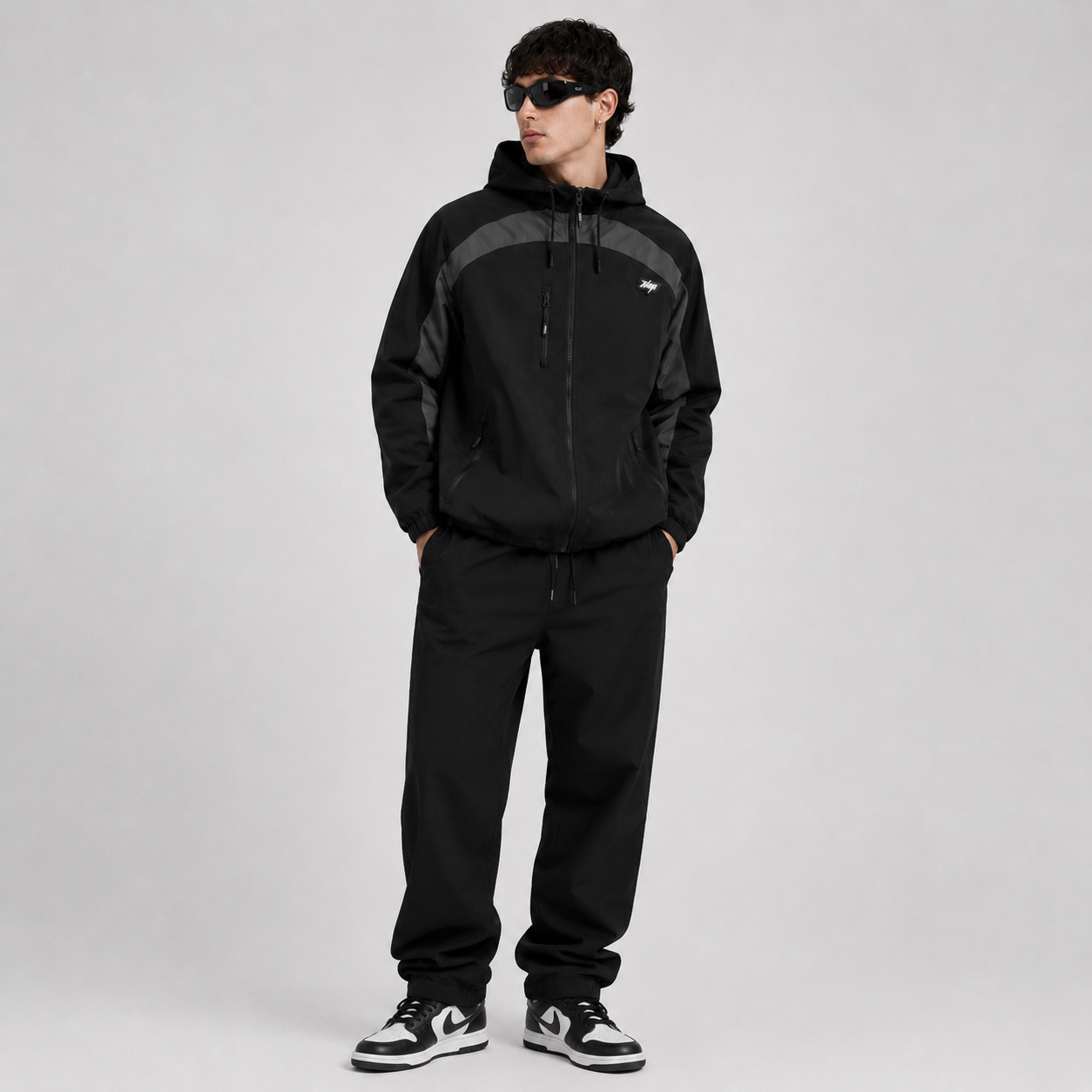 Cortaviento Whatup Hombre Black Grey