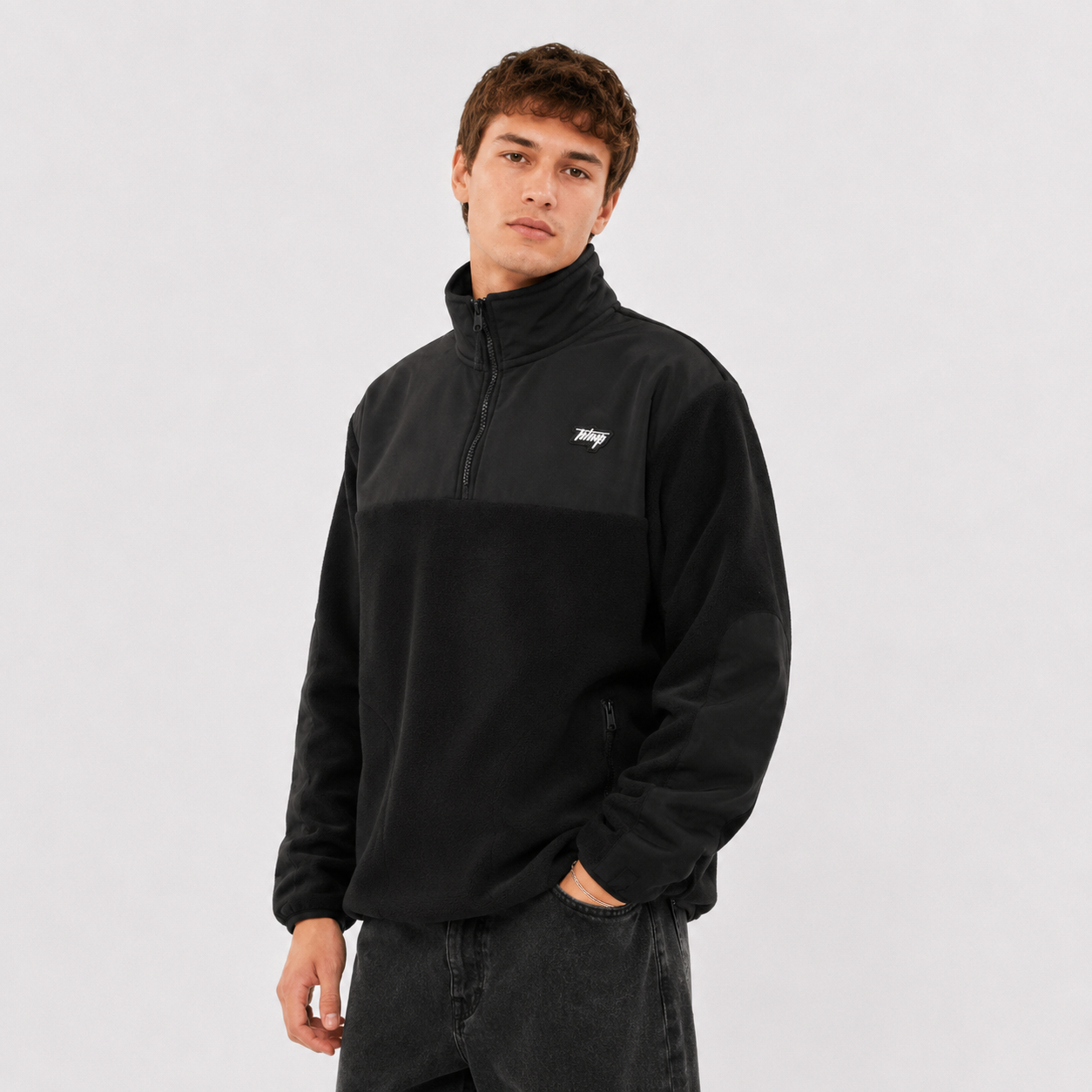Polar Men Half Zip Black