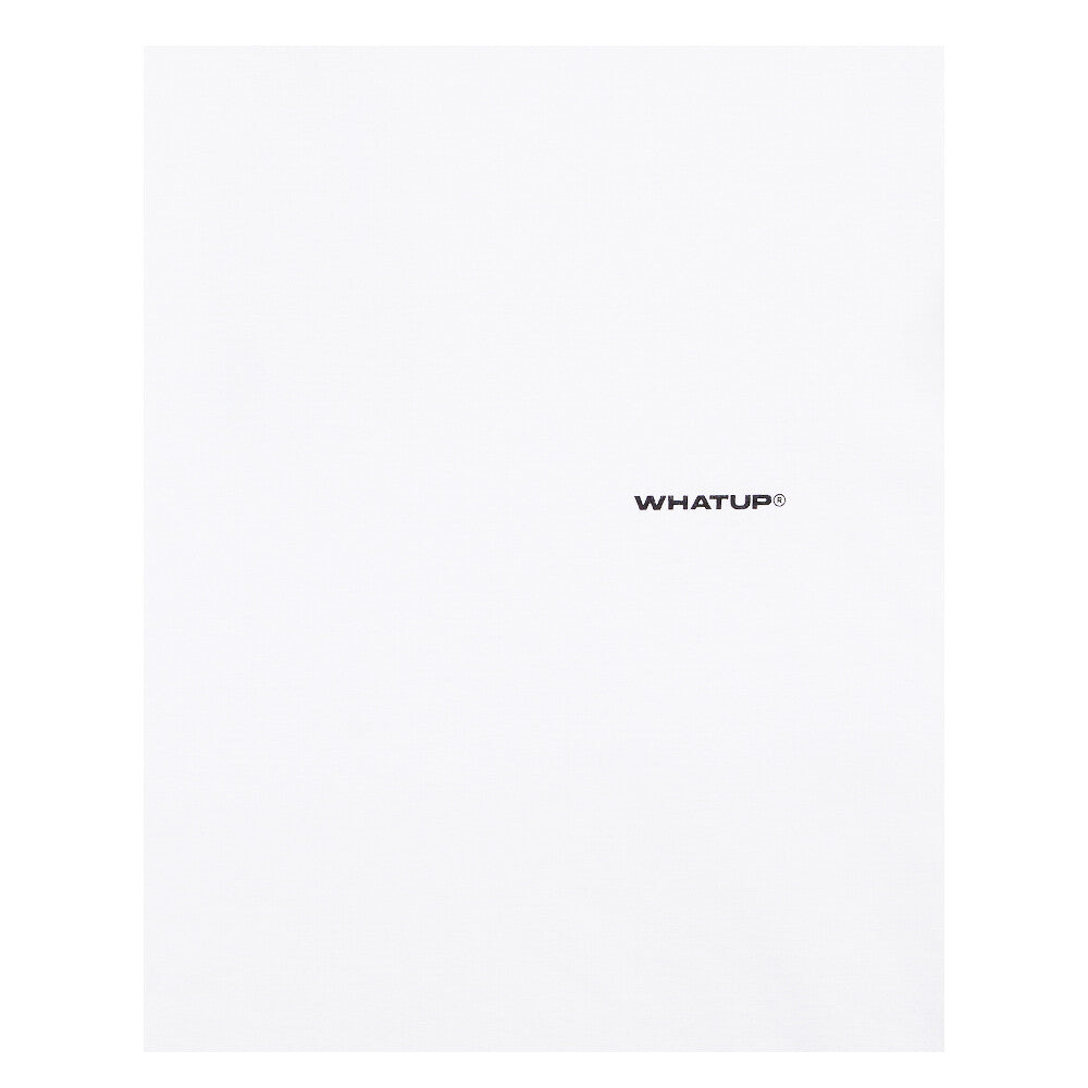 Polera Whatup Hombre Basic White Tiny Logo Black