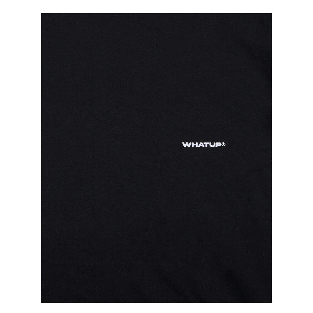 Polera Whatup Hombre Basic Black Tiny Logo White