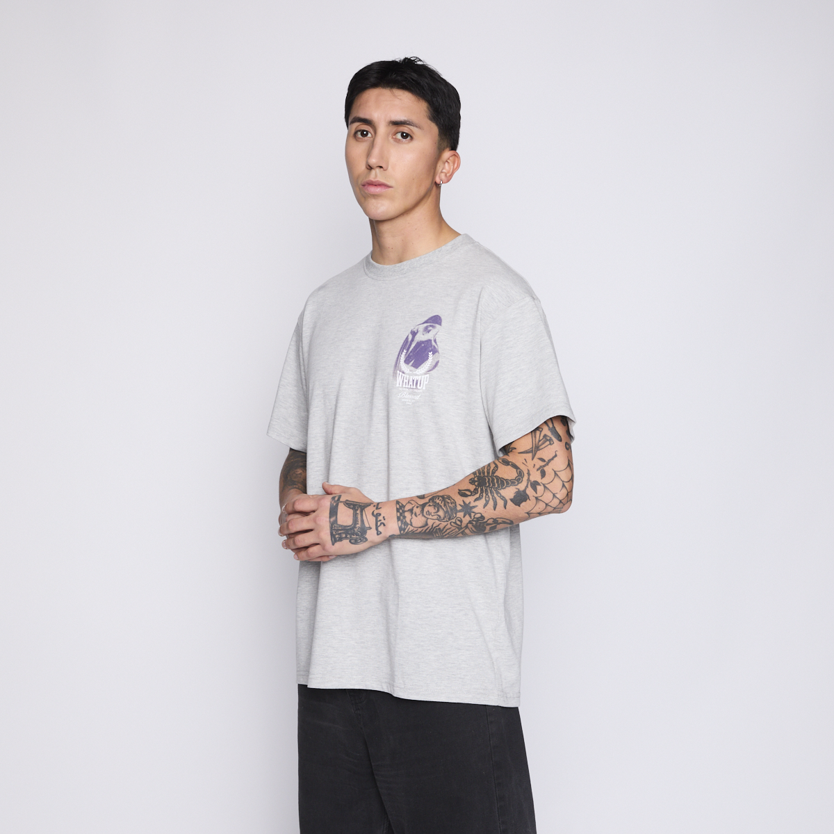 Polera Whatup Men Holy Marie Grey