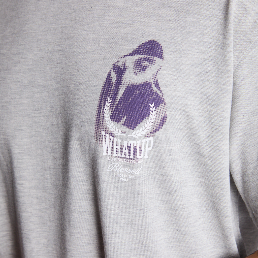 Polera Whatup Men Holy Marie Grey