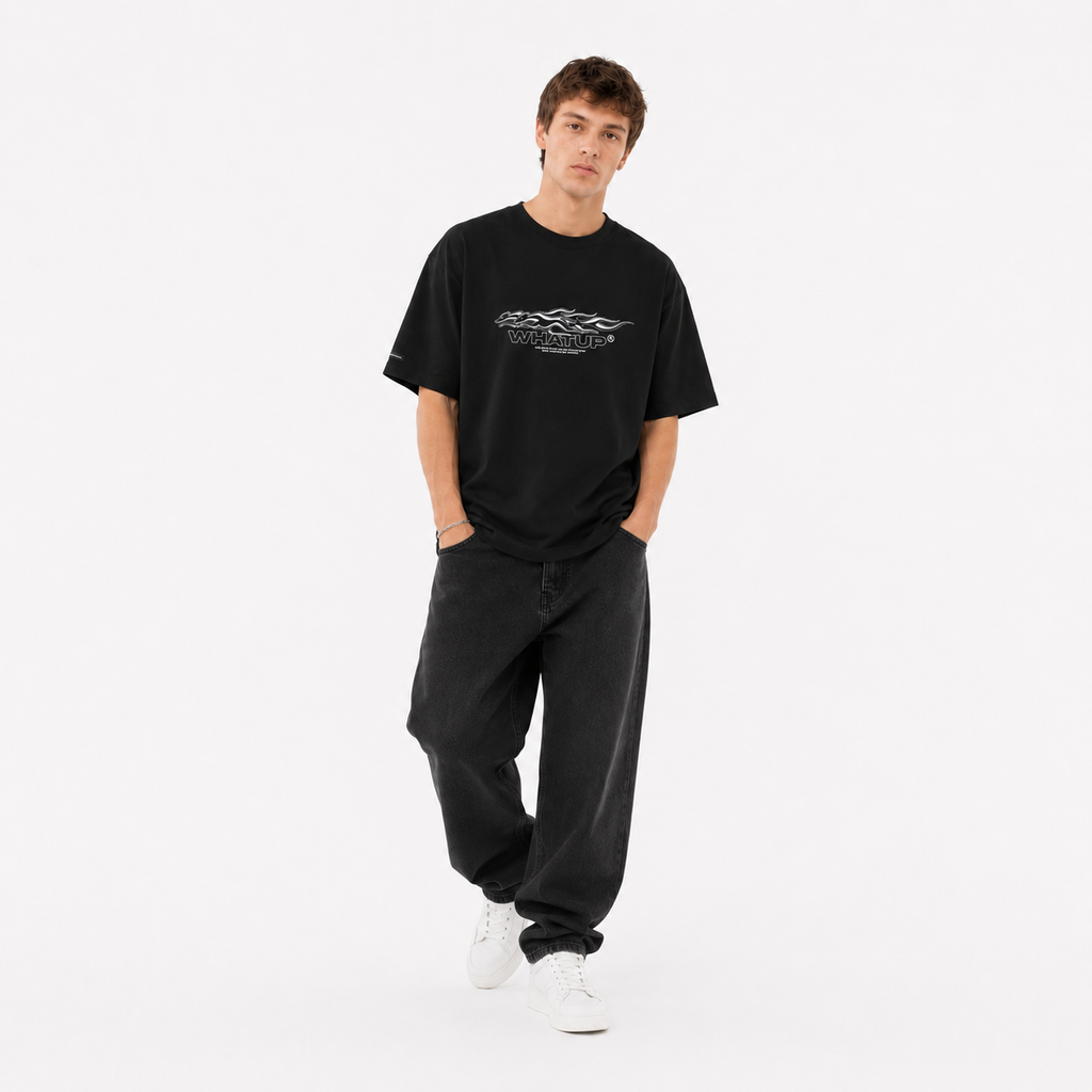Polera Whatup Hombre Dream Big Black