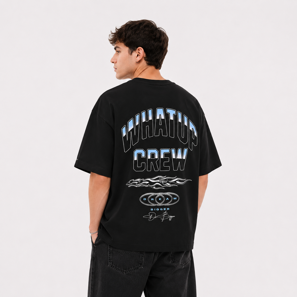 Polera Whatup Hombre Dream Big Black