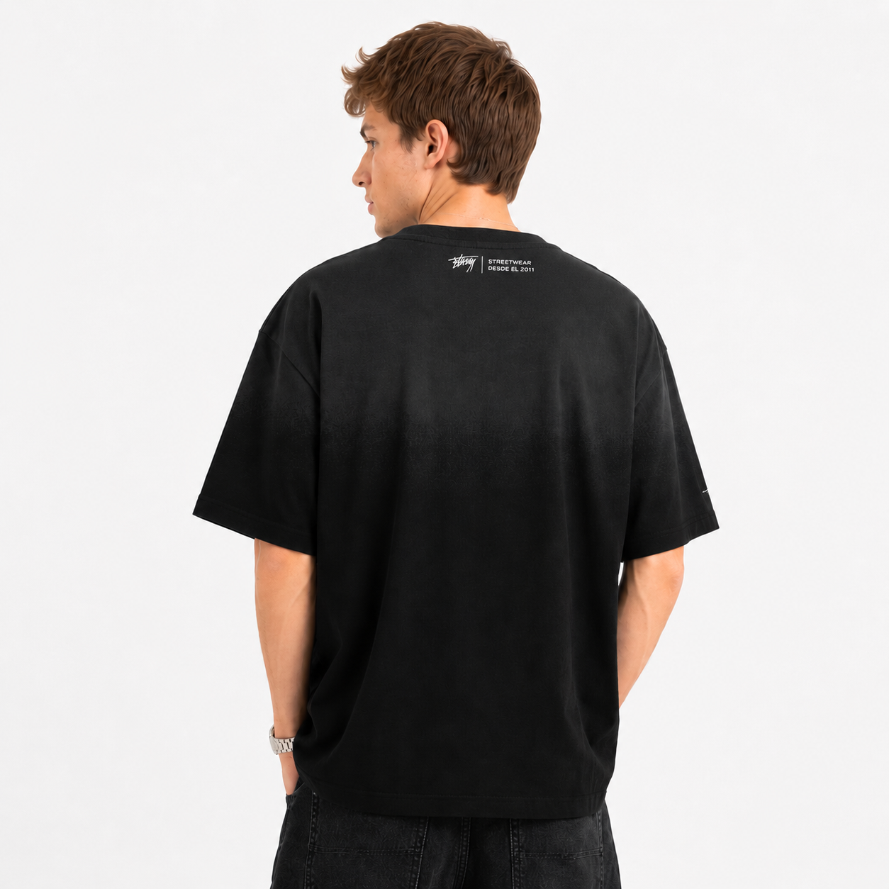 Polera Whatup Hombre WhatUpWear Black White