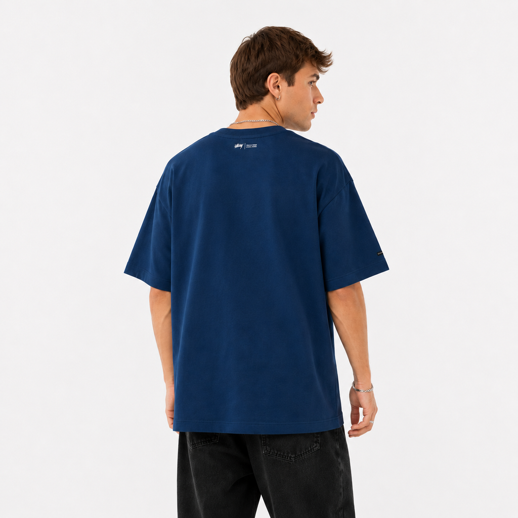 Polera Whatup Hombre Icon Logo Blue White