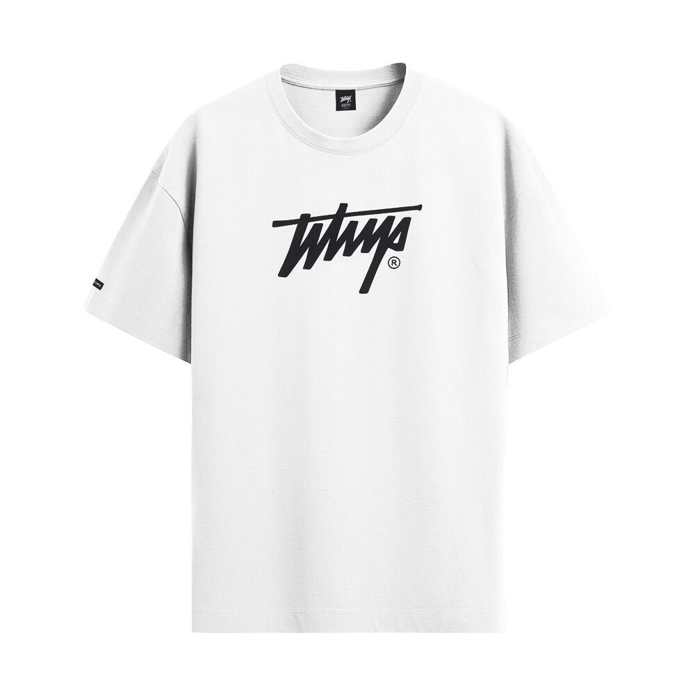 Polera Whatup Hombre Icon Logo White Black