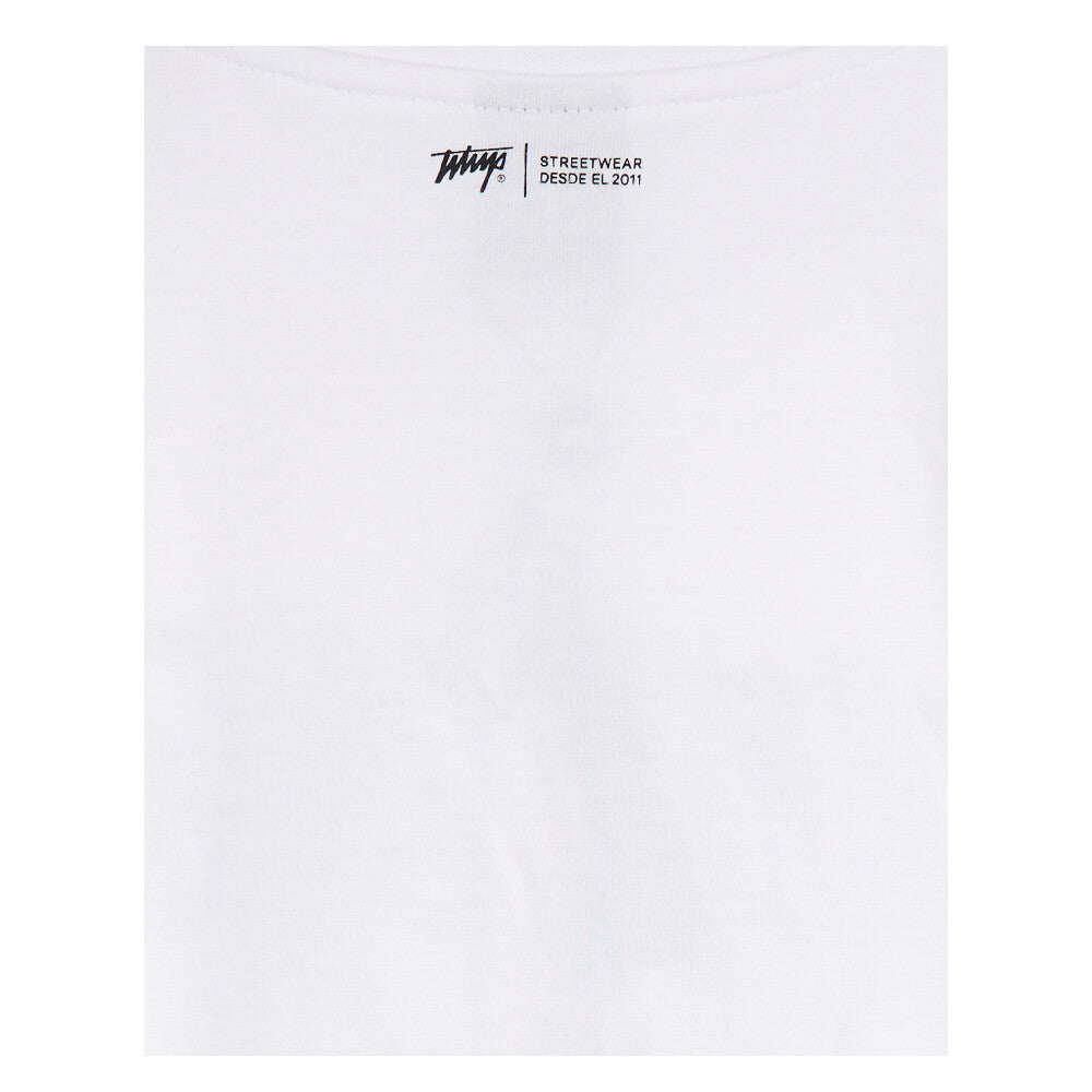 Polera Whatup Hombre Icon Logo White Black