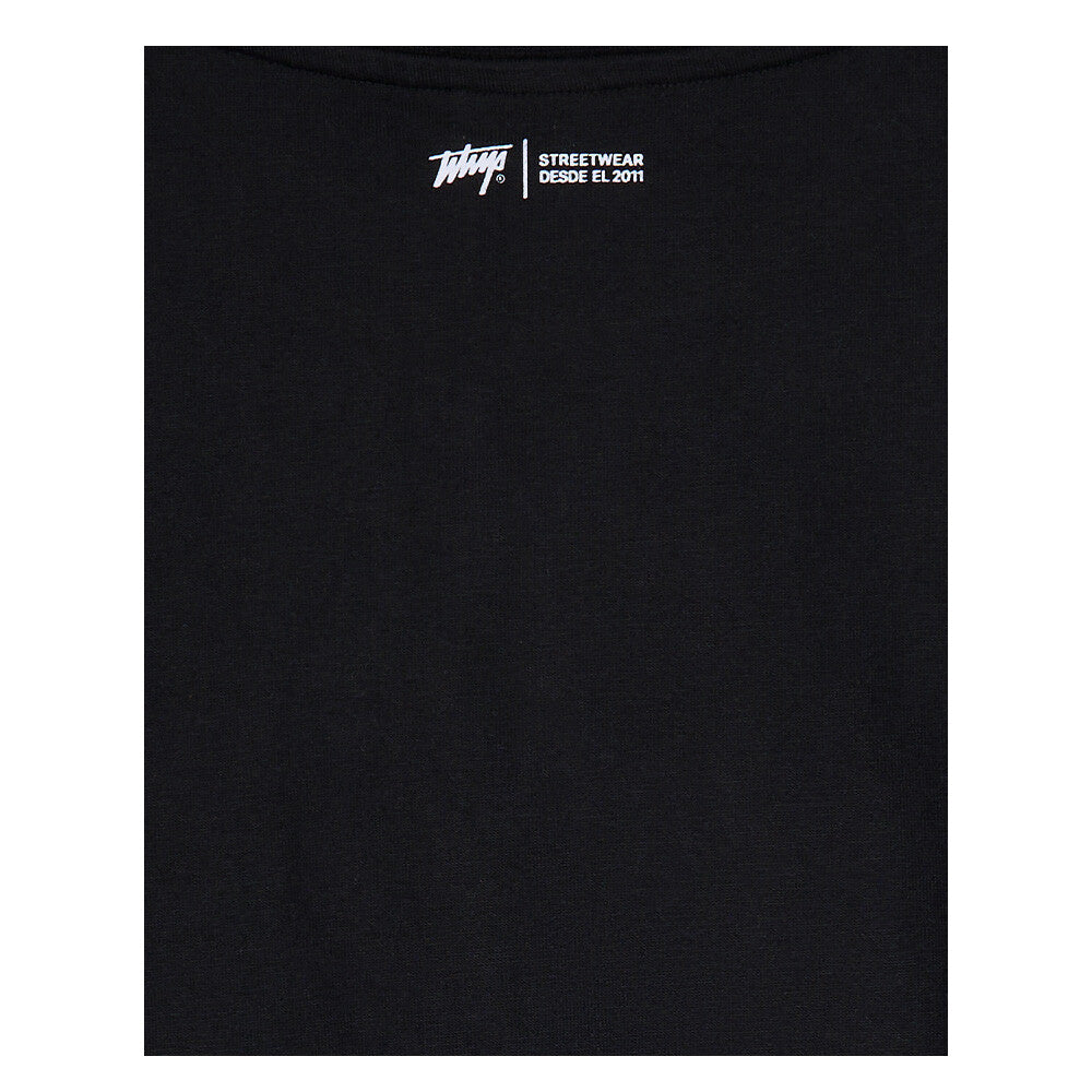Polera Whatup Hombre Icon Logo Black White