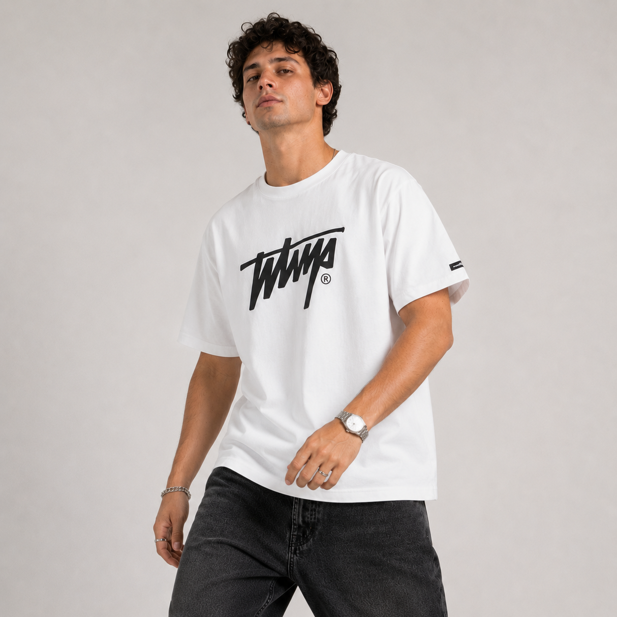 Polera WhatUp Classic Icon White Black