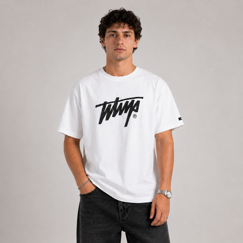 Polera WhatUp Classic Icon White Black