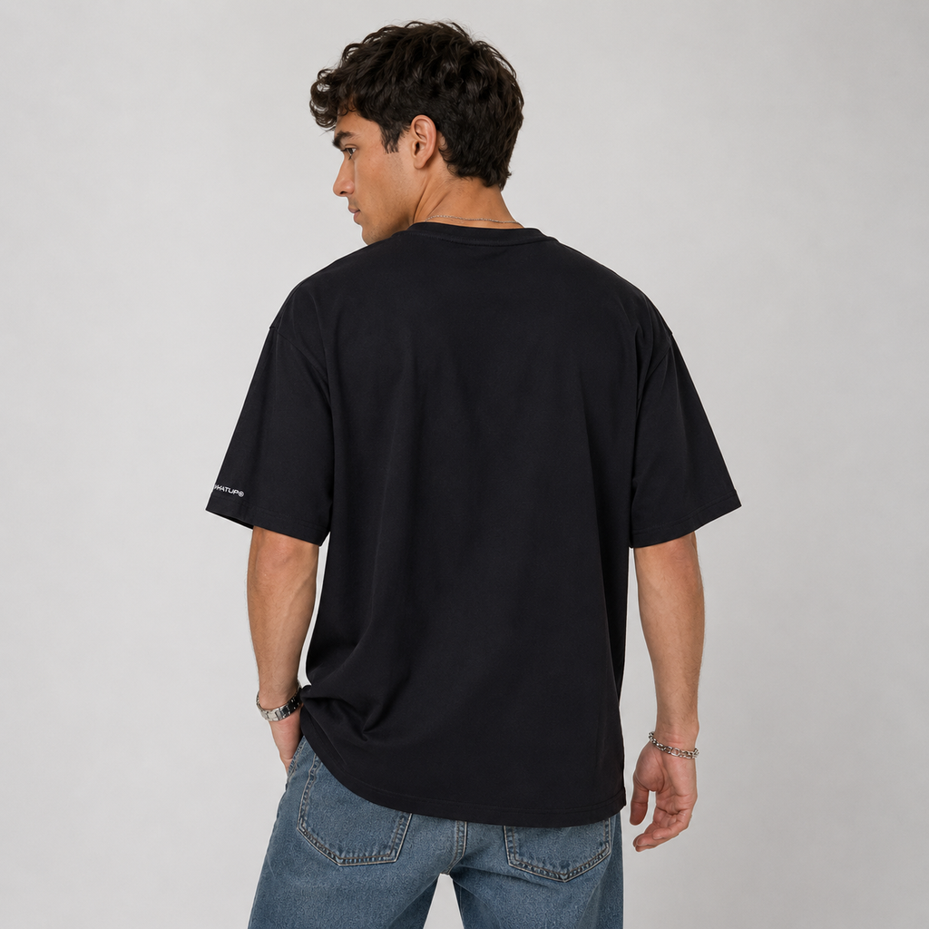 Polera WhatUp Classic Tiny Icon Black White