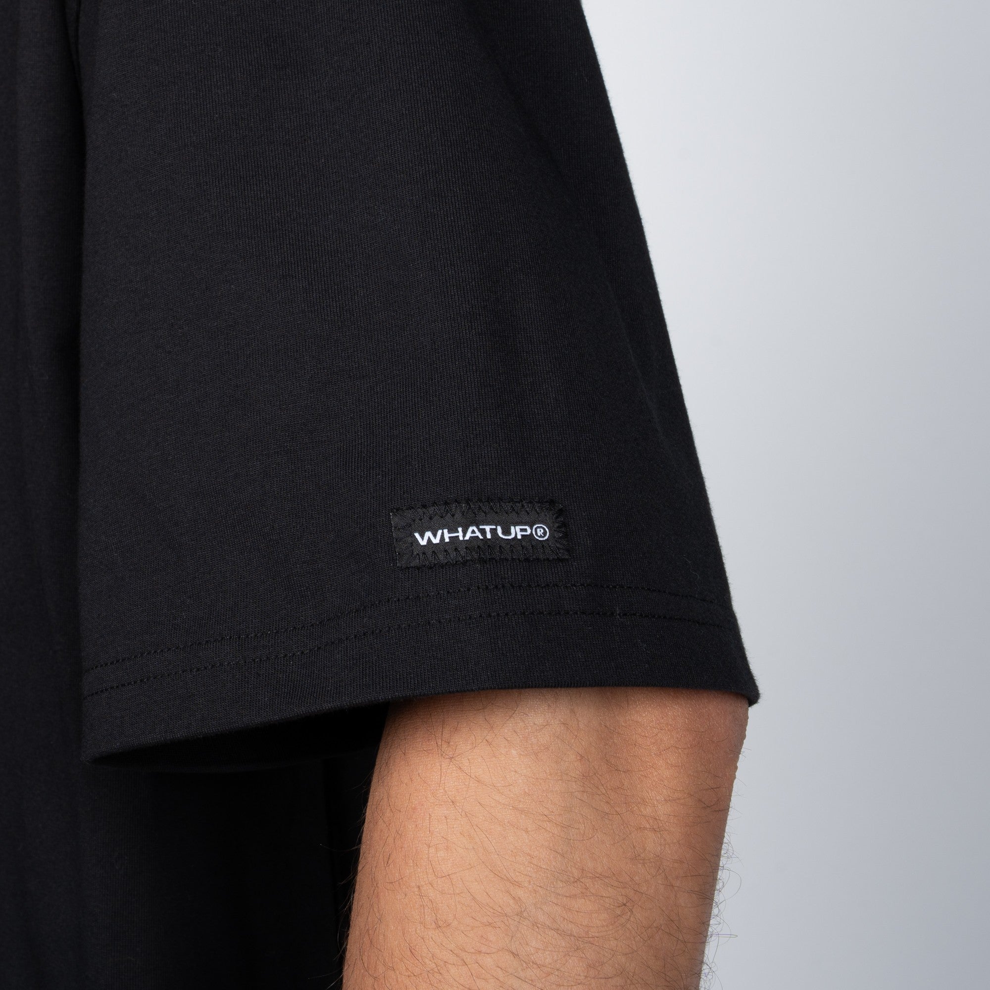 Polera WhatUp Classic Tiny Icon Black White