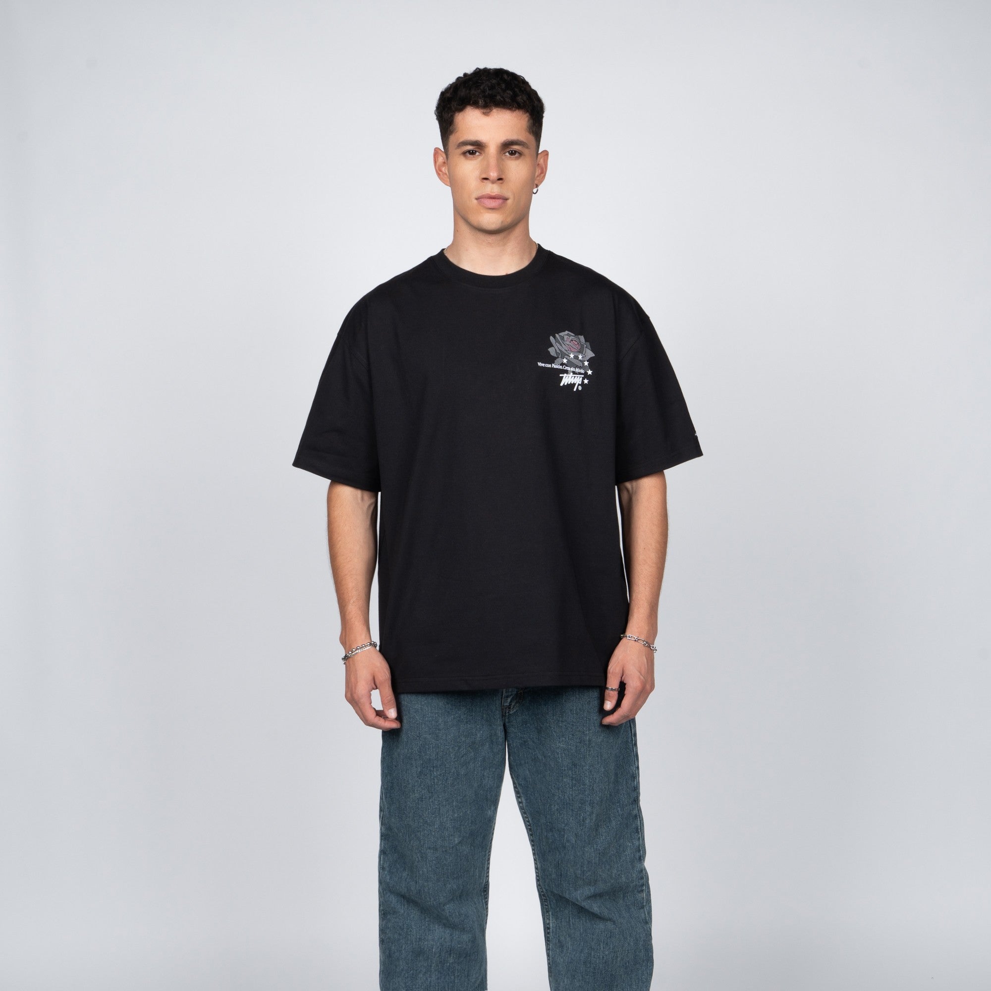 Polera WhatUp Rose and Snake Black