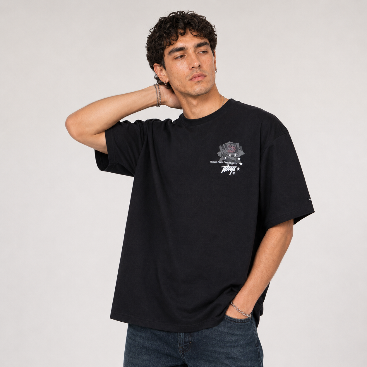 Polera WhatUp Rose and Snake Black