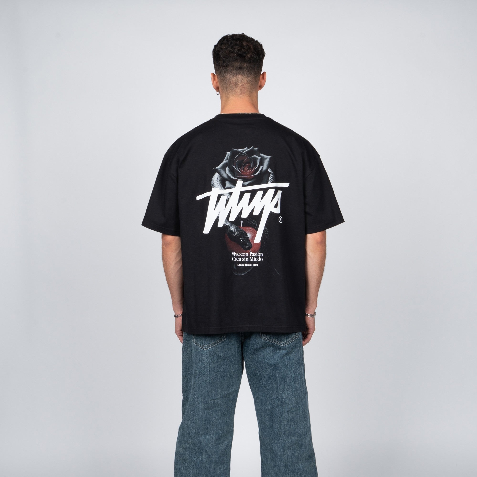 Polera WhatUp Rose and Snake Black