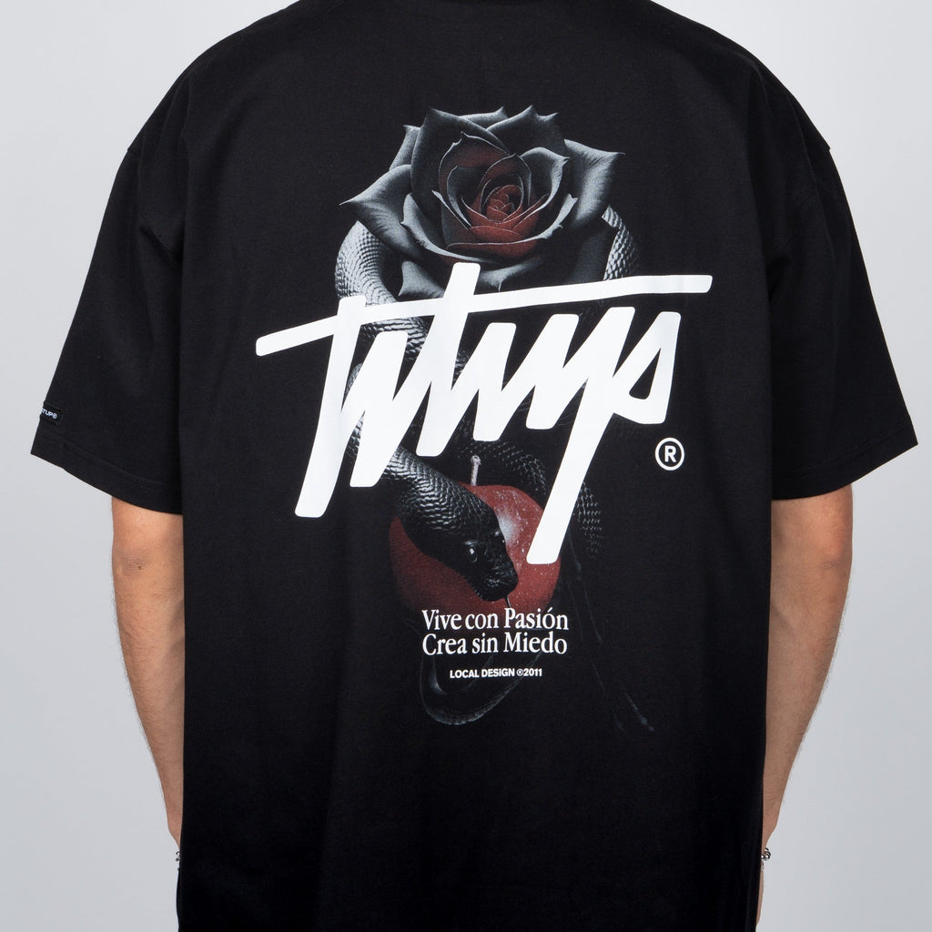 Polera WhatUp Rose and Snake Black