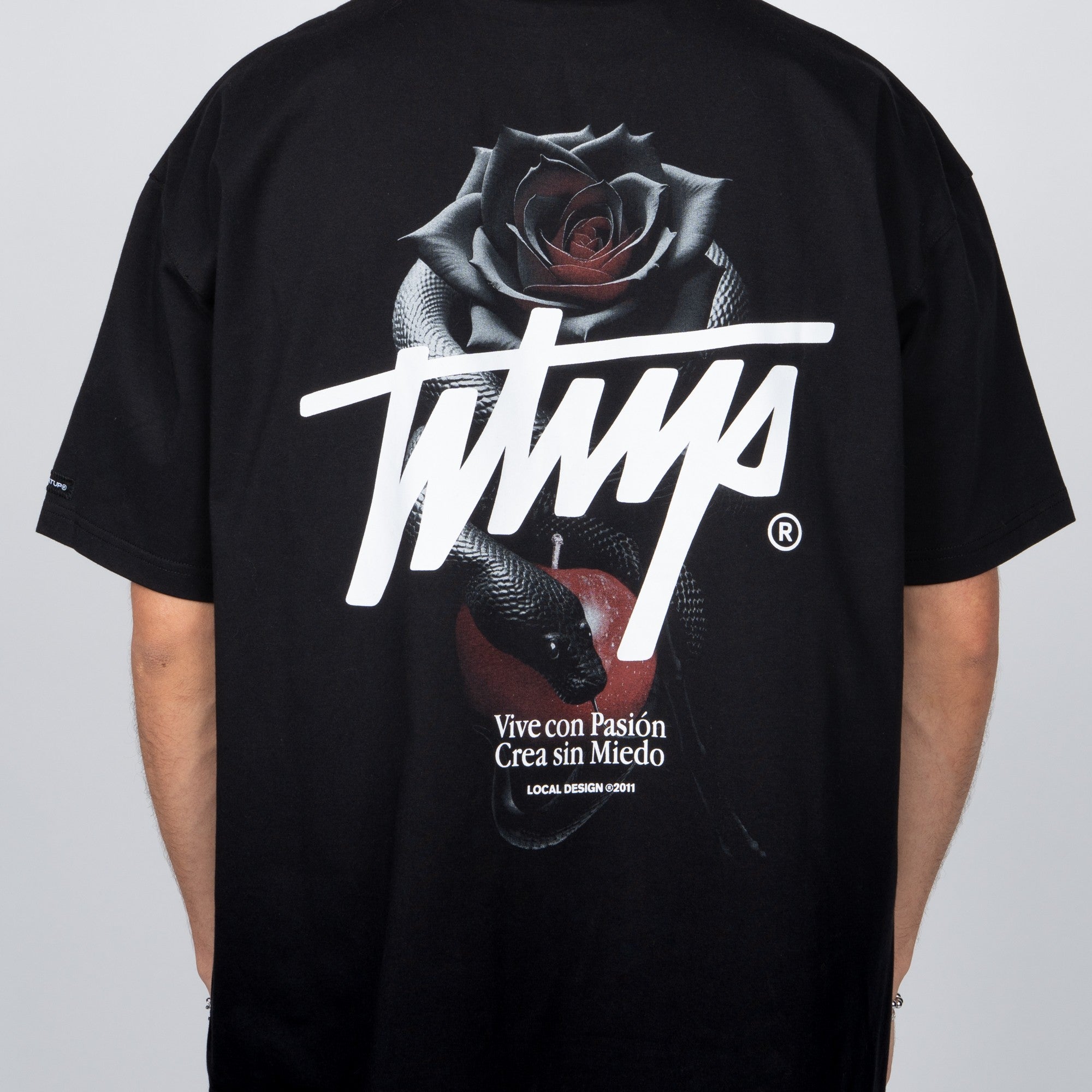 Polera WhatUp Rose and Snake Black
