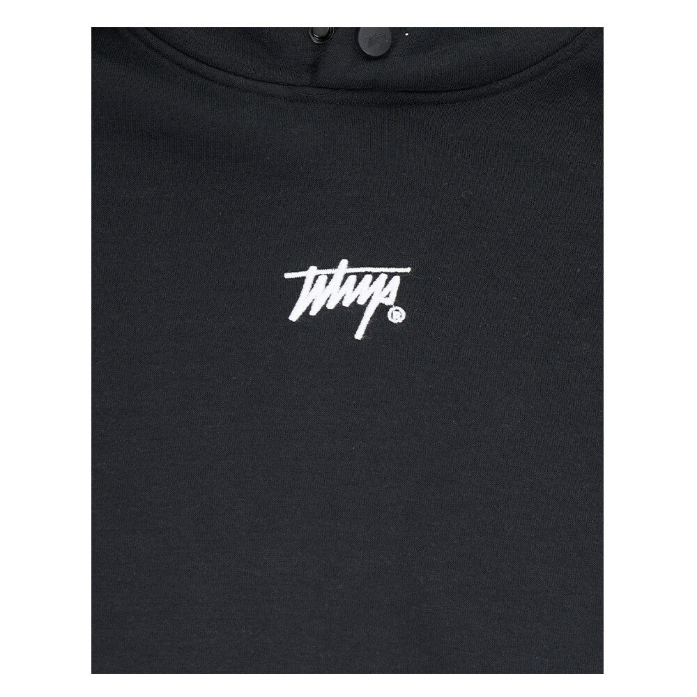 Polerón Whatup Hombre Hoodie Black Tiny Logo White