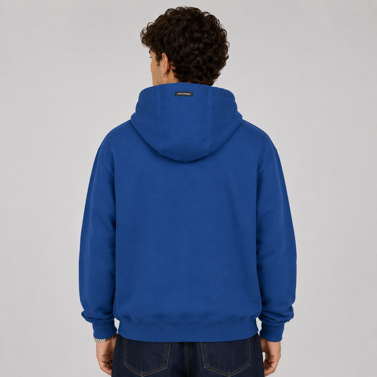 Polerón Whatup Hombre Hoodie Logo Blue