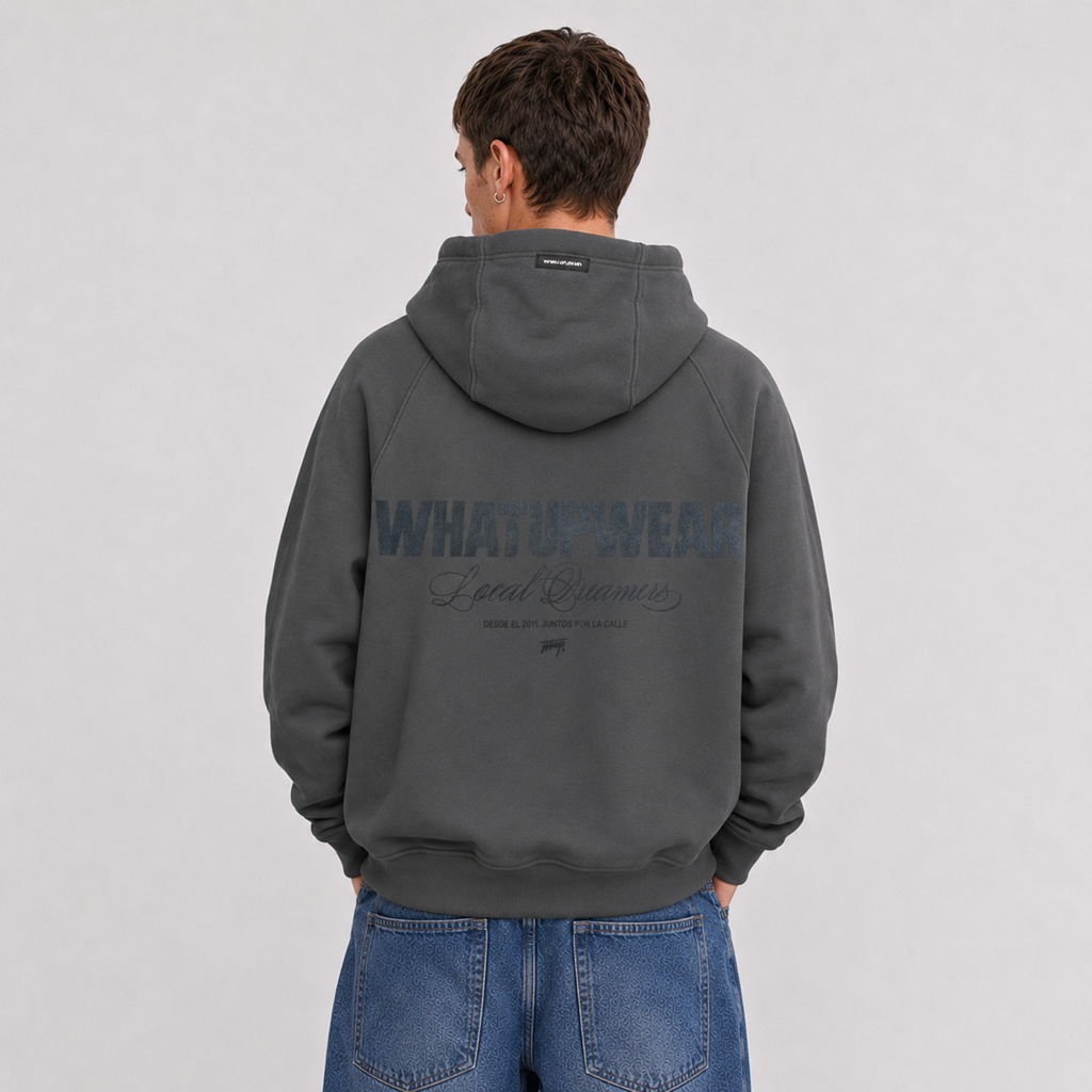 Polerón Whatup Hombre Hoodie Local Dreamers Grey